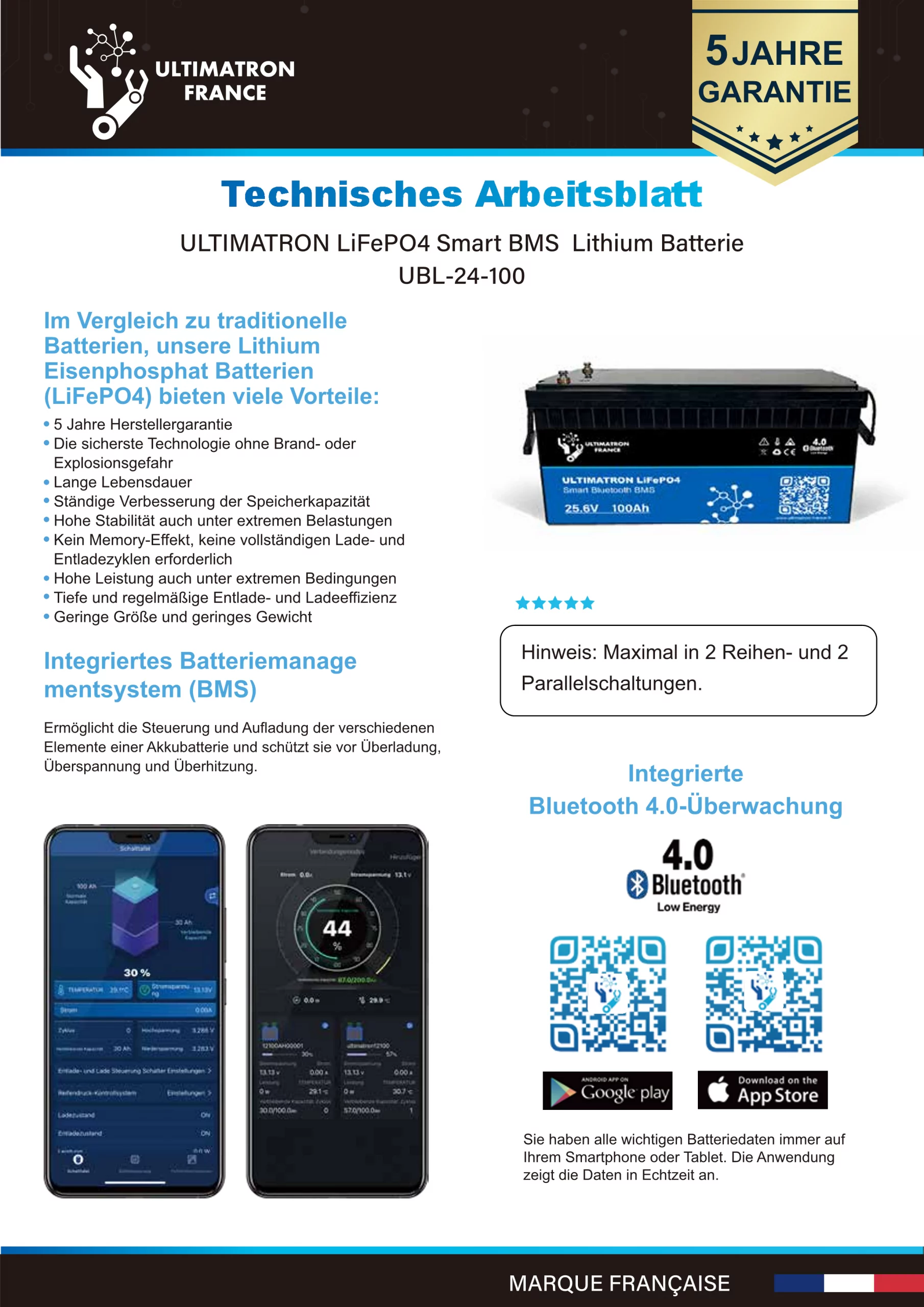 UBL-24-100-Datenblatt Ultimatron 24V 100Ah-DE_1
