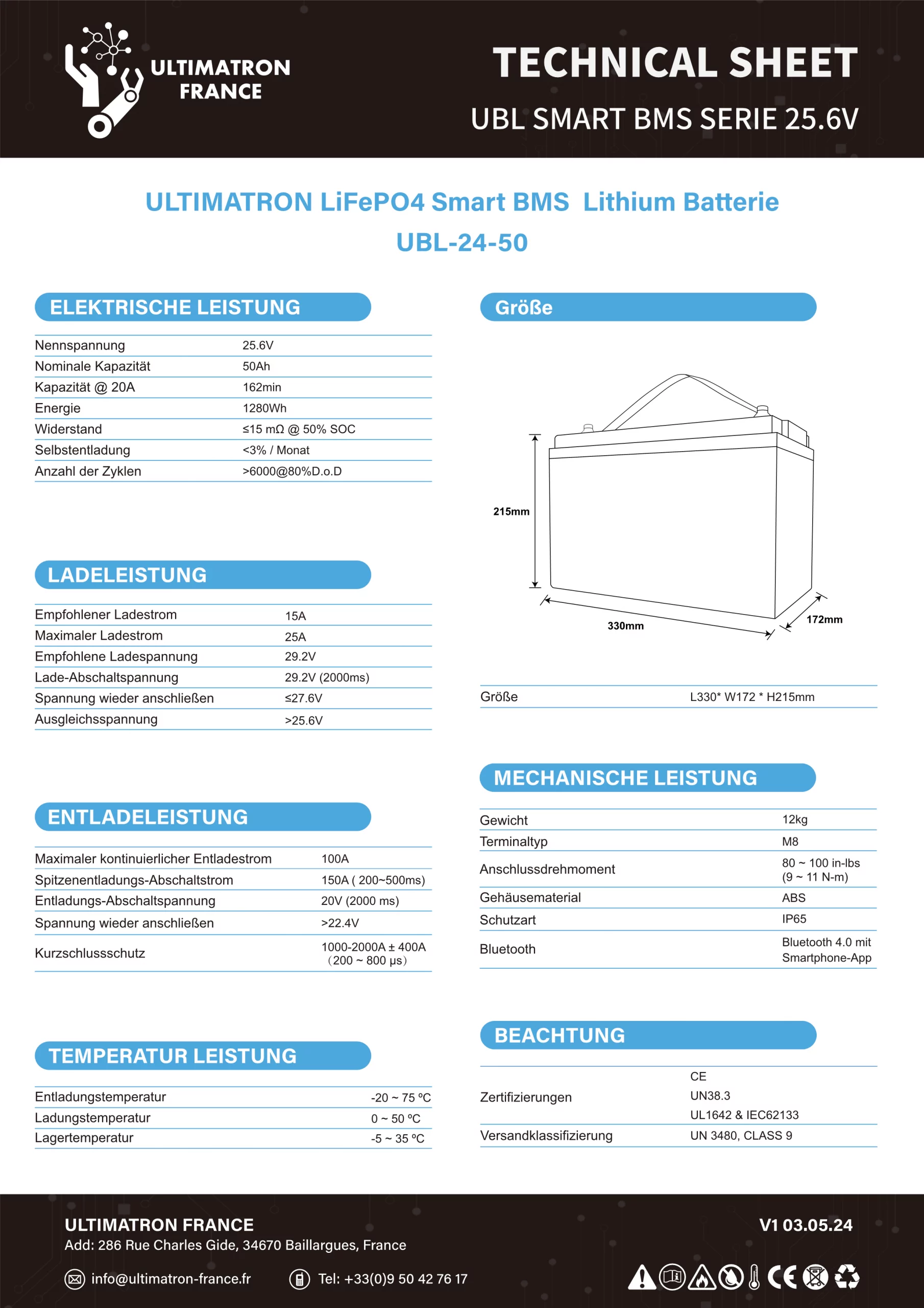 UBL-24-50-Datenblatt Ultimatron24V 50Ah-DE_2