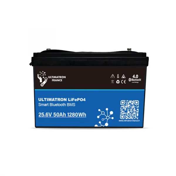 Ultimatron-Batterie-Lithium-25.6V-50Ah-LiFePO4-Smart-BMS-Bluetooth-UBL-24-50-10