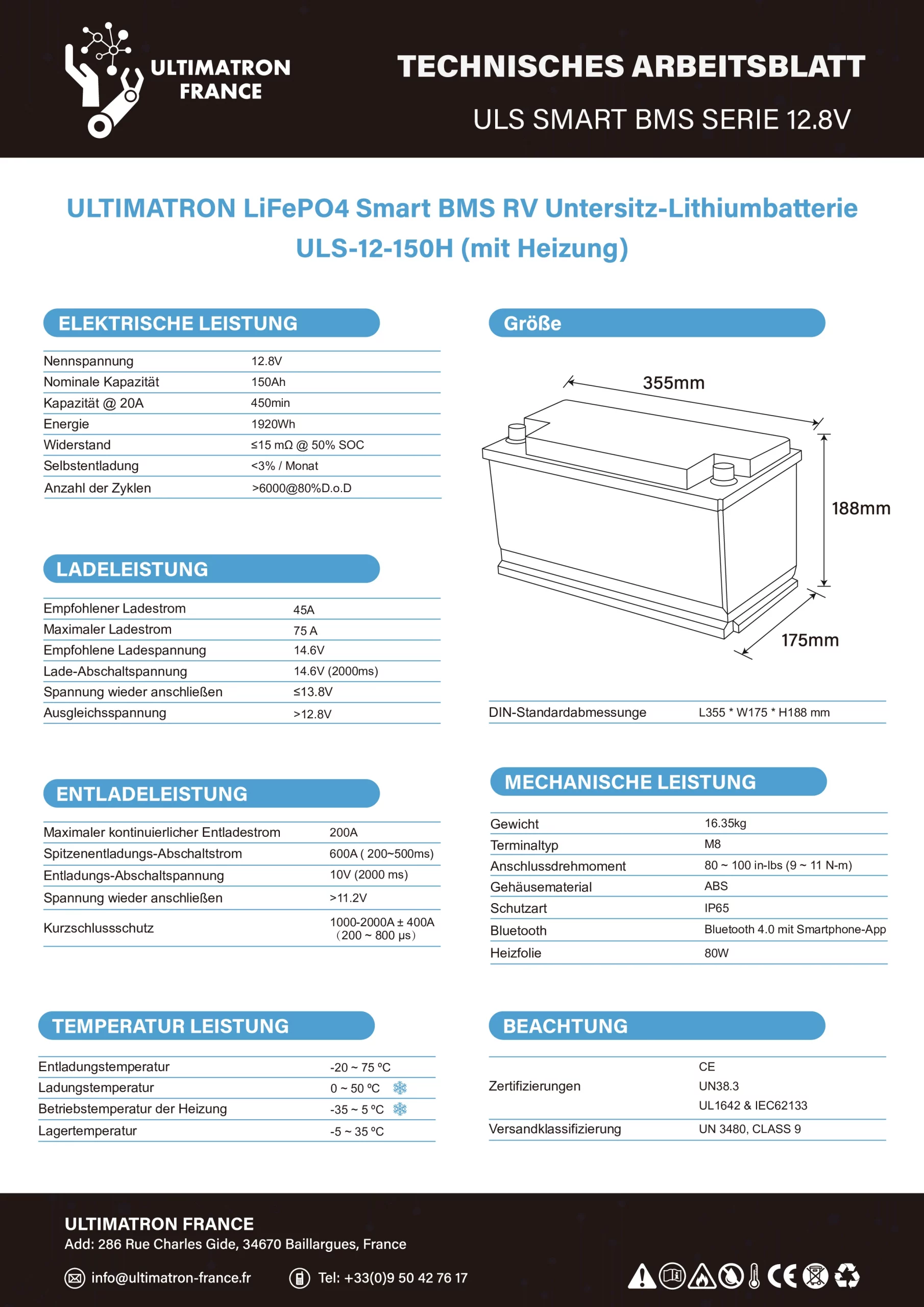 Datenblatt Ultimatron 12V150Ah untersitz polar-DE-2